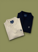 KINGSMEAD MERINO POLO PEBBLE